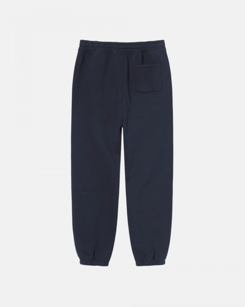 Calça De Moletom Stussy Overdyed Stock Logo Sweatpant Masculino Azul Marinho Portugal | XUR-3735