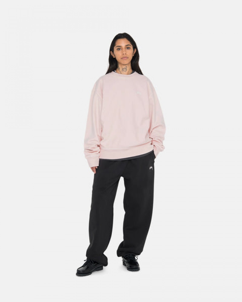 Calça De Moletom Stussy Overdyed Stock Logo Sweatpant Feminino Pretas Portugal | KJJ-0546