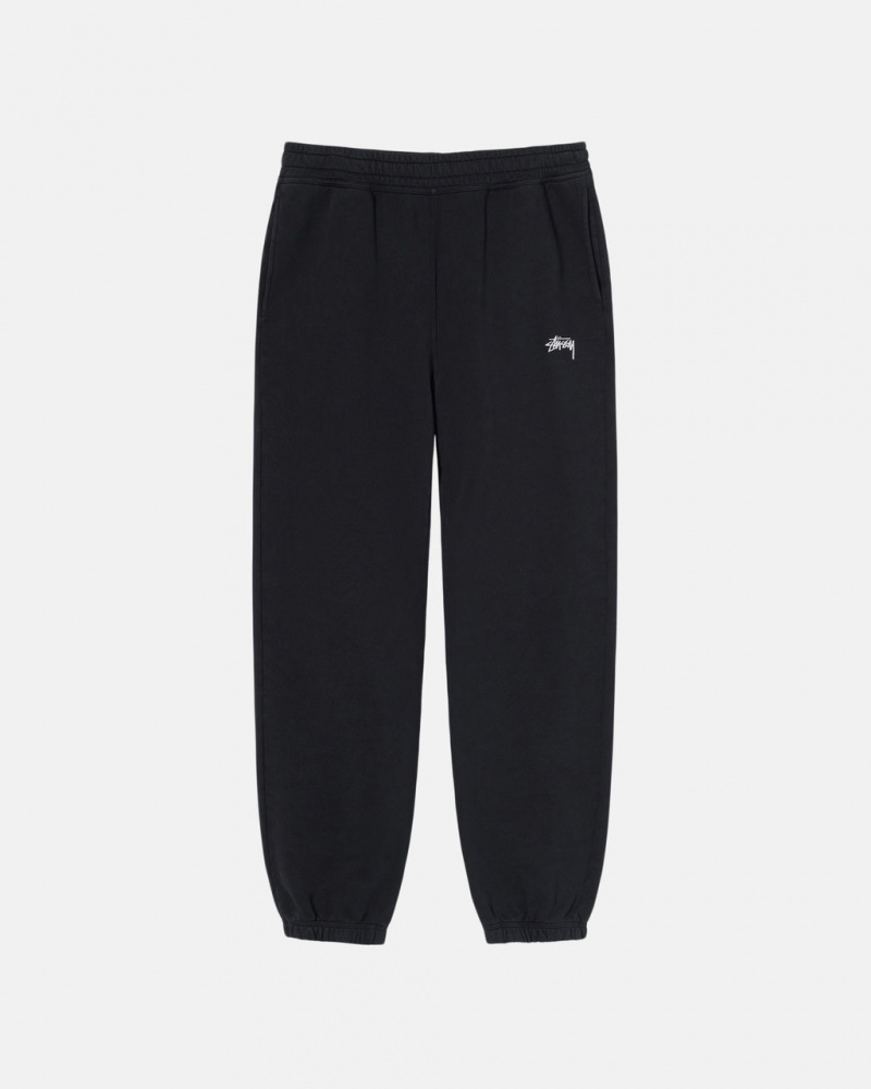 Calça De Moletom Stussy Overdyed Stock Logo Sweatpant Feminino Pretas Portugal | KJJ-0546