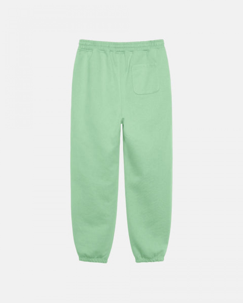 Calça De Moletom Stussy Stock Logo Sweatpant Masculino Verdes Portugal | EEN-1906