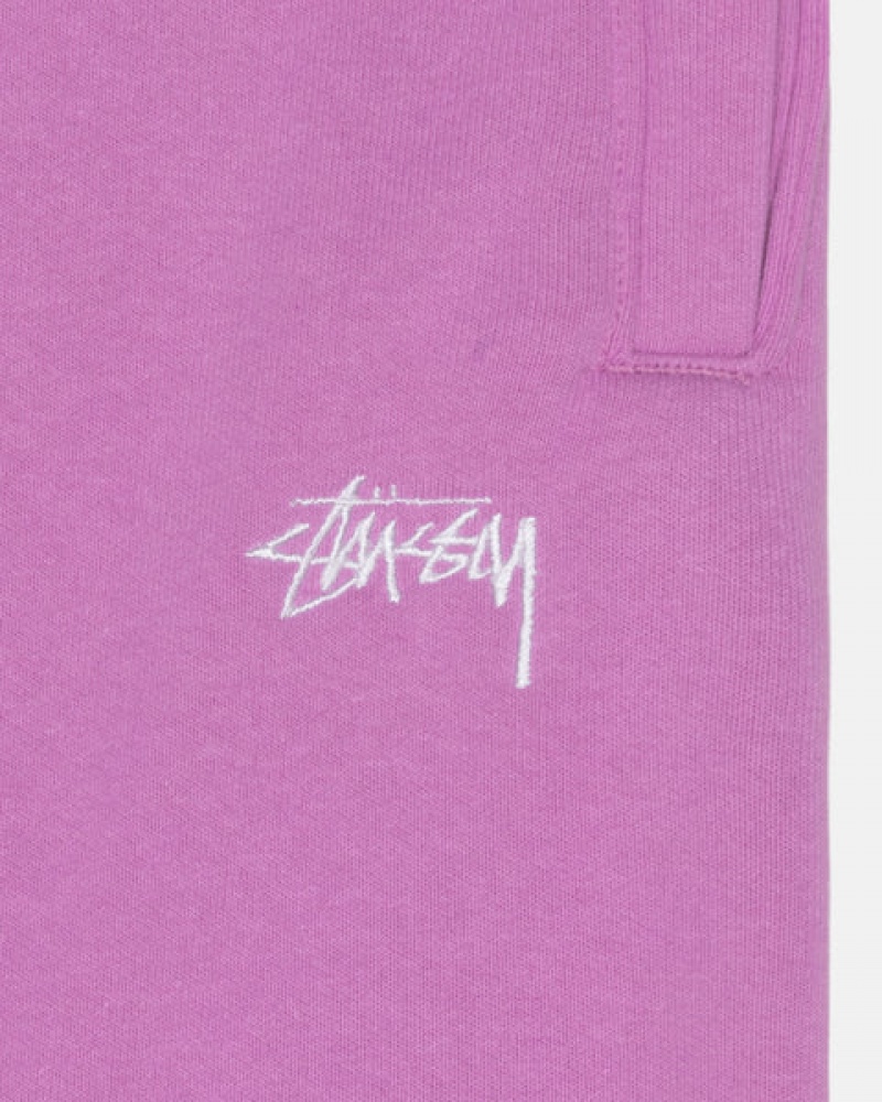 Calça De Moletom Stussy Stock Logo Sweatpant Masculino Roxo Portugal | KBN-4376