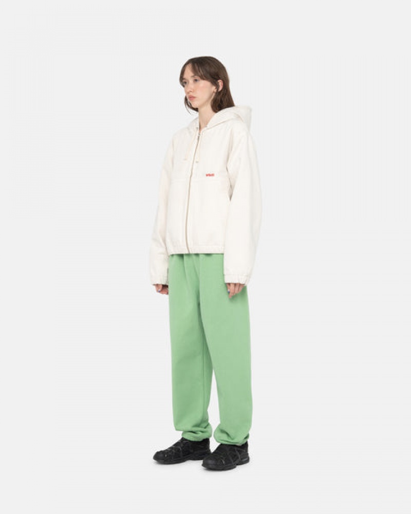 Calça De Moletom Stussy Stock Logo Sweatpant Feminino Verdes Portugal | YHY-7073