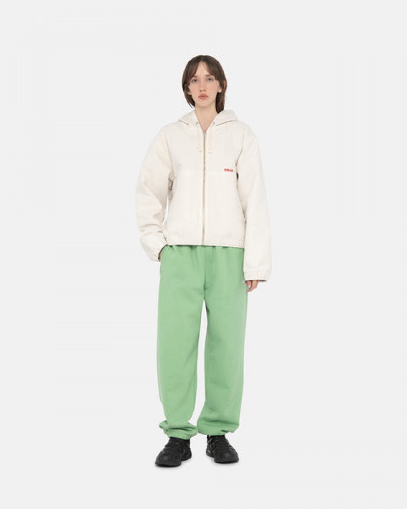 Calça De Moletom Stussy Stock Logo Sweatpant Feminino Verdes Portugal | YHY-7073