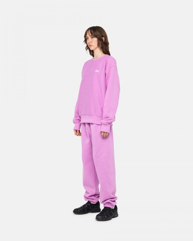 Calça De Moletom Stussy Stock Logo Sweatpant Feminino Roxo Portugal | TWP-9680