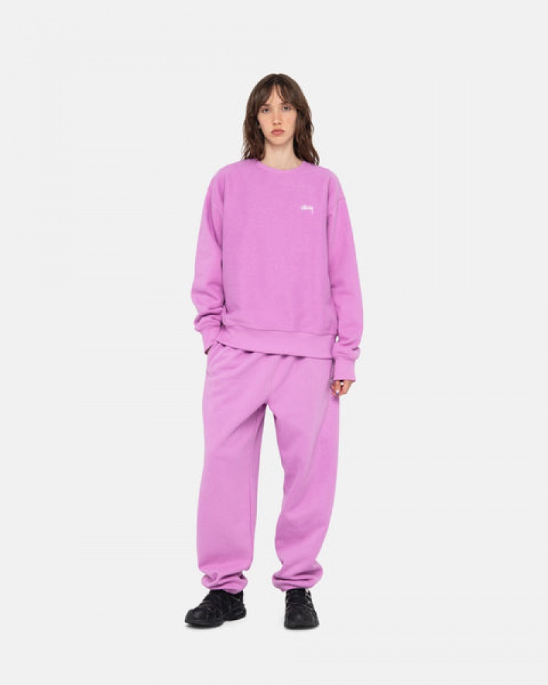 Calça De Moletom Stussy Stock Logo Sweatpant Feminino Roxo Portugal | TWP-9680