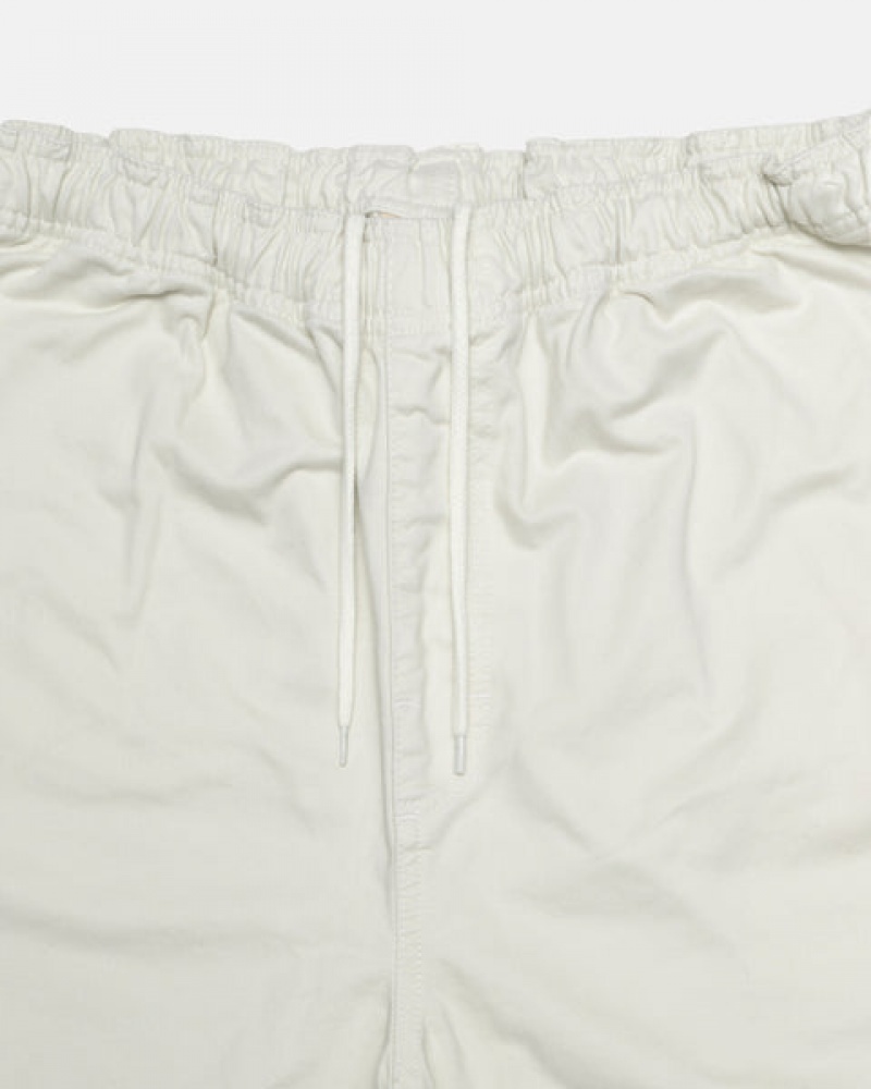 Calças Stussy Beach Pant Brushed Algodão Feminino Bege Portugal | AKC-1763