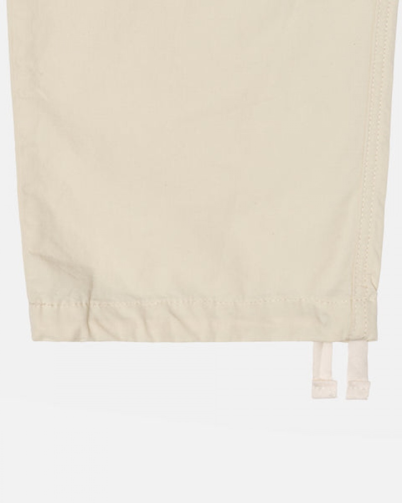 Calças Stussy Beach Pant Ripstop Cargo Feminino Creme Portugal | AEG-7860