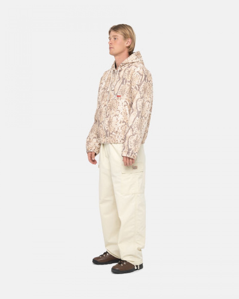 Calças Stussy Beach Pant Ripstop Cargo Feminino Creme Portugal | AEG-7860