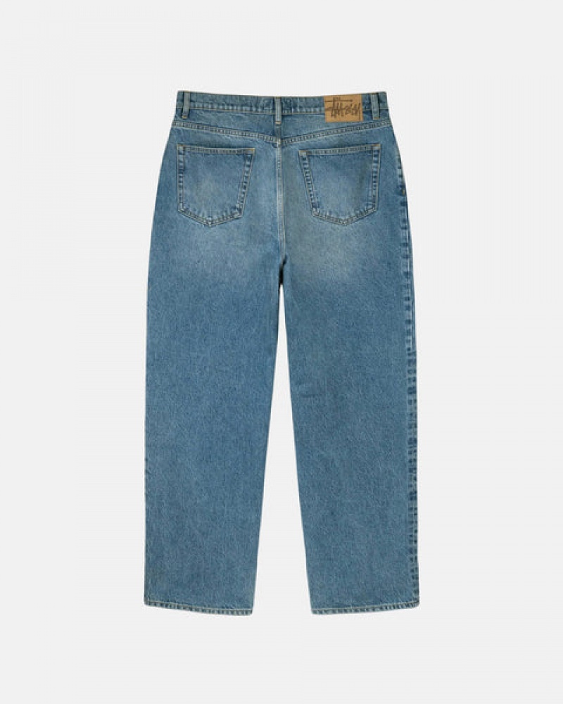 Calças Stussy Big Ol' Jean Denim Feminino Azuis Portugal | PGX-8348