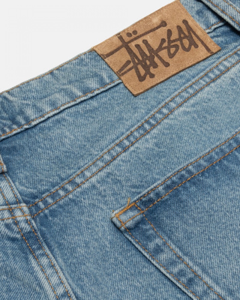 Calças Stussy Big Ol' Jean Denim Feminino Azuis Portugal | PGX-8348