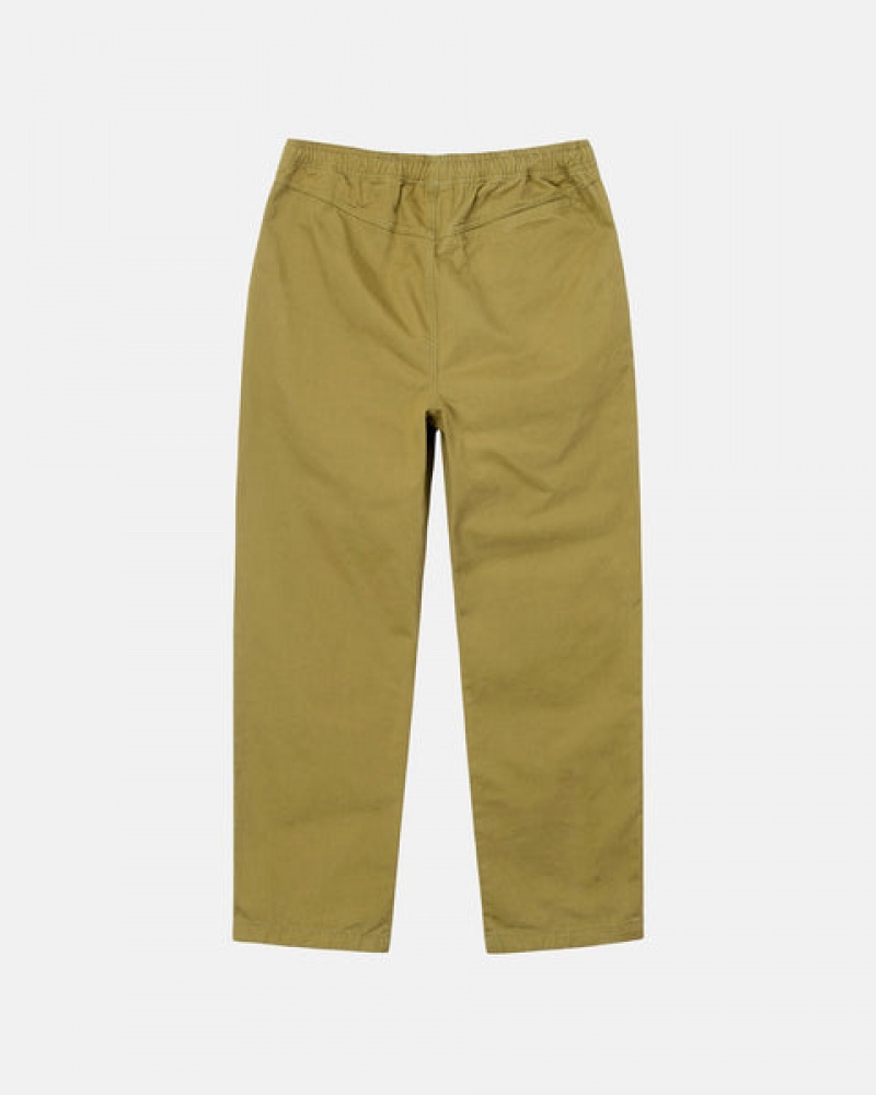 Calças Stussy Brushed Beach Pant Feminino Verde Oliva Escuro Portugal | TXH-5757