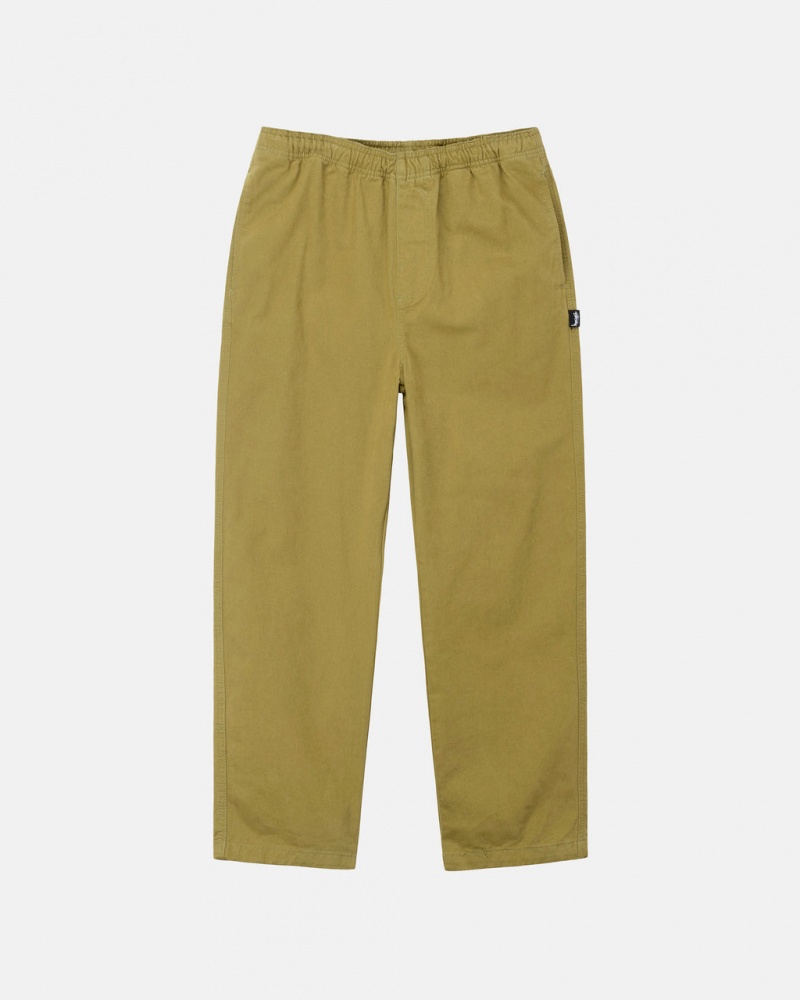 Calças Stussy Brushed Beach Pant Feminino Verde Oliva Escuro Portugal | TXH-5757