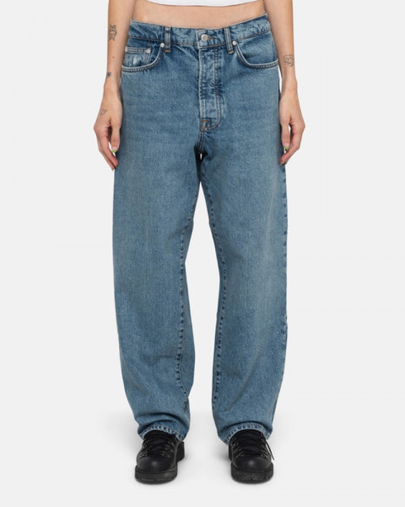 Calças Stussy Classicos Jean Denim Feminino Azuis Portugal | LKY-8103