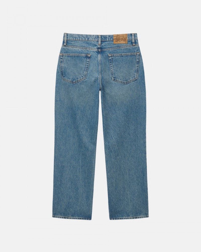 Calças Stussy Classicos Jean Denim Feminino Azuis Portugal | LKY-8103