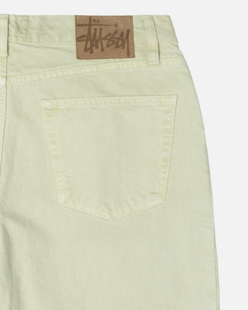 Calças Stussy Double Dye Big 'Ol Jeans Feminino Creme Portugal | TEB-6139