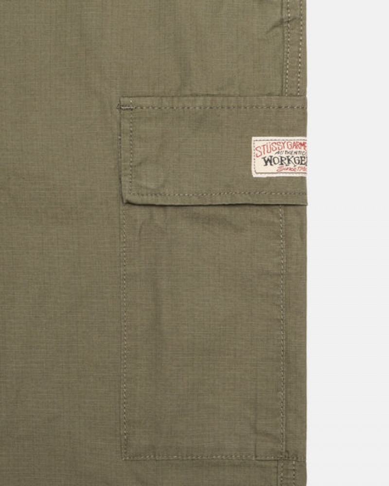 Calças Stussy Ripstop Cargo Beach Pant Masculino Verde Oliva Portugal | YRN-9232