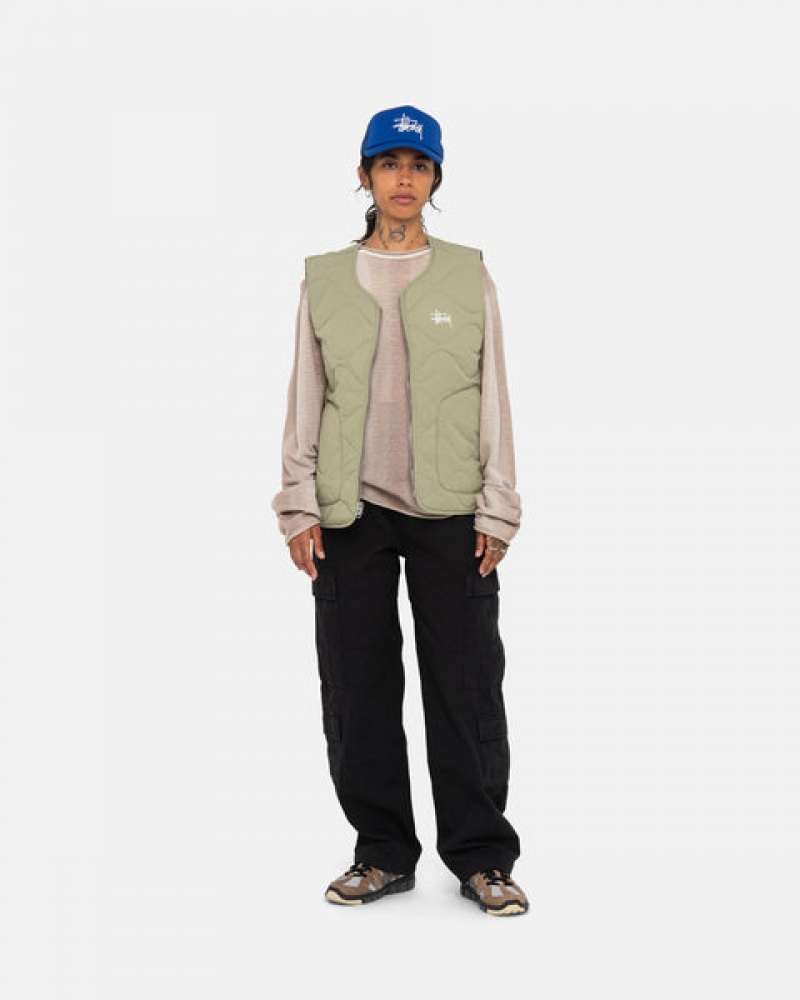 Calças Stussy Surplus Cargo Ripstop Feminino Pretas Portugal | ZPS-4349