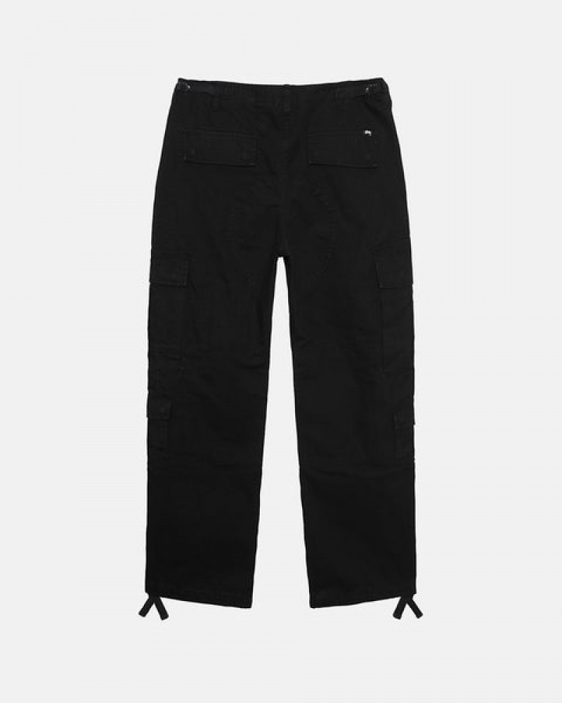 Calças Stussy Surplus Cargo Ripstop Feminino Pretas Portugal | ZPS-4349