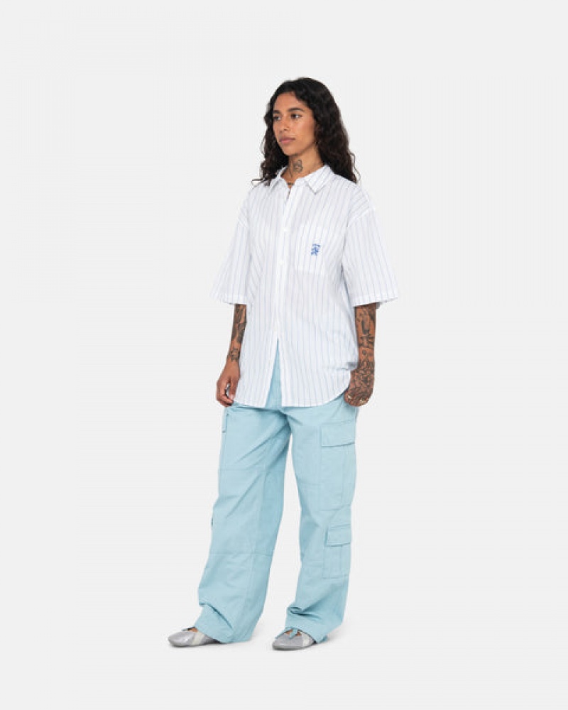 Calças Stussy Surplus Cargo Ripstop Feminino Luz Azuis Portugal | RKW-4477