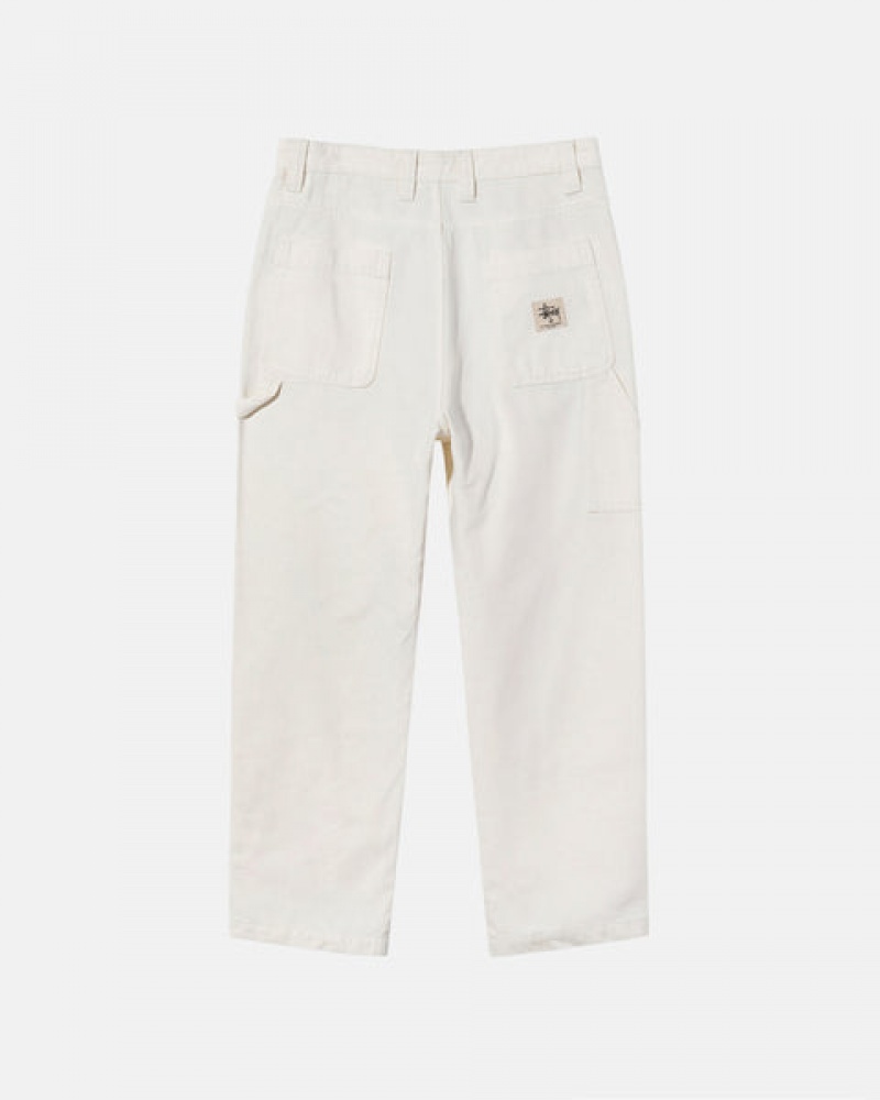 Calças Stussy Trabalho Pant Lona Feminino Bege Portugal | OPS-4657