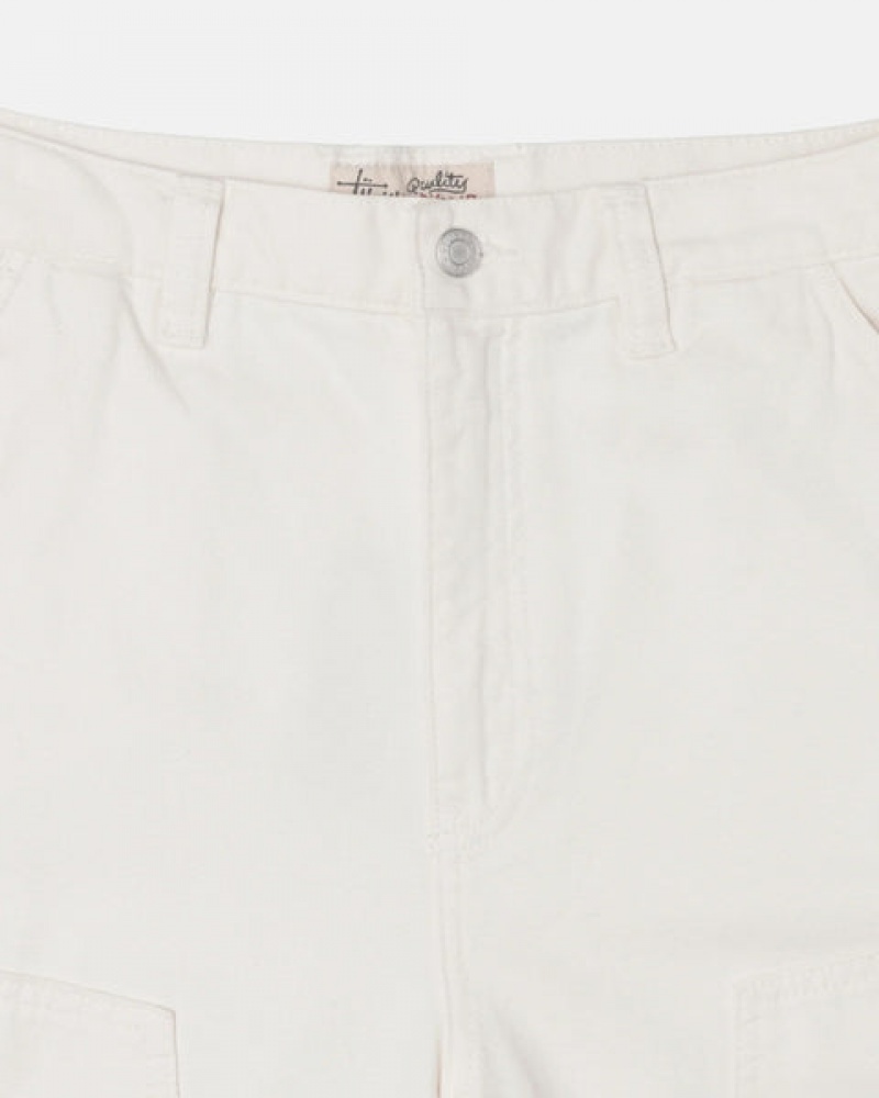 Calças Stussy Trabalho Pant Lona Feminino Bege Portugal | OPS-4657