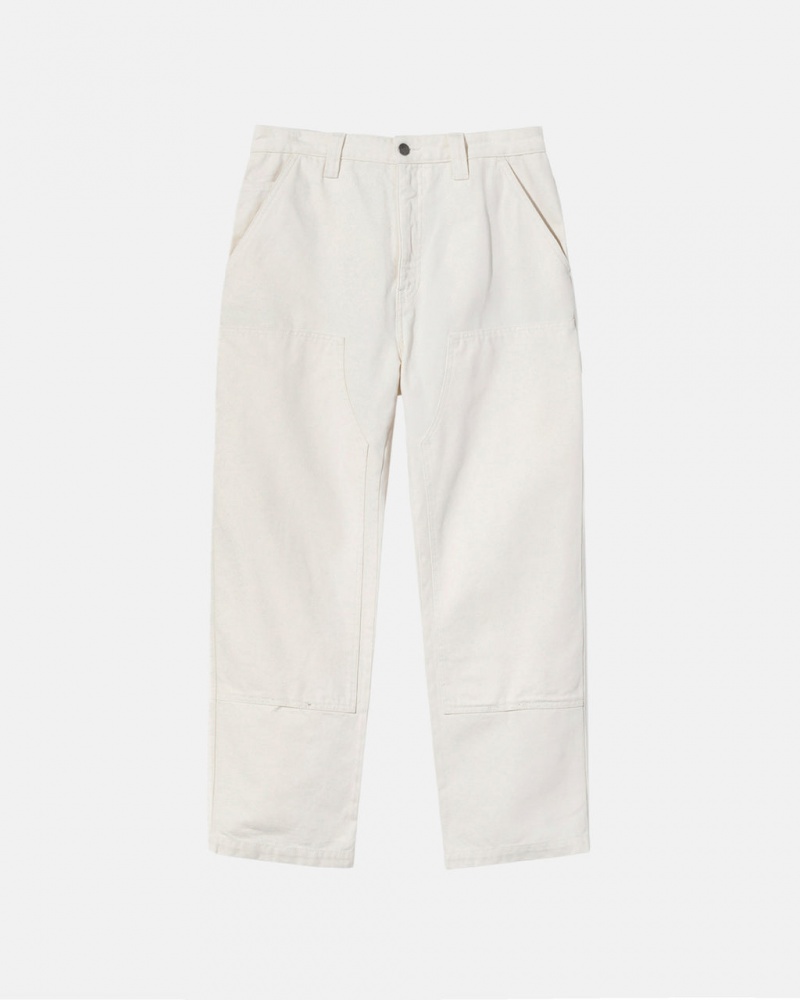 Calças Stussy Trabalho Pant Lona Feminino Bege Portugal | OPS-4657