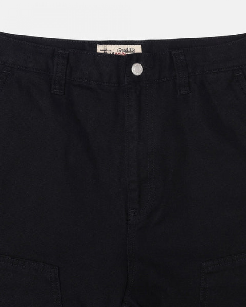 Calças Stussy Trabalho Pant Lona Feminino Pretas Portugal | VYD-9809