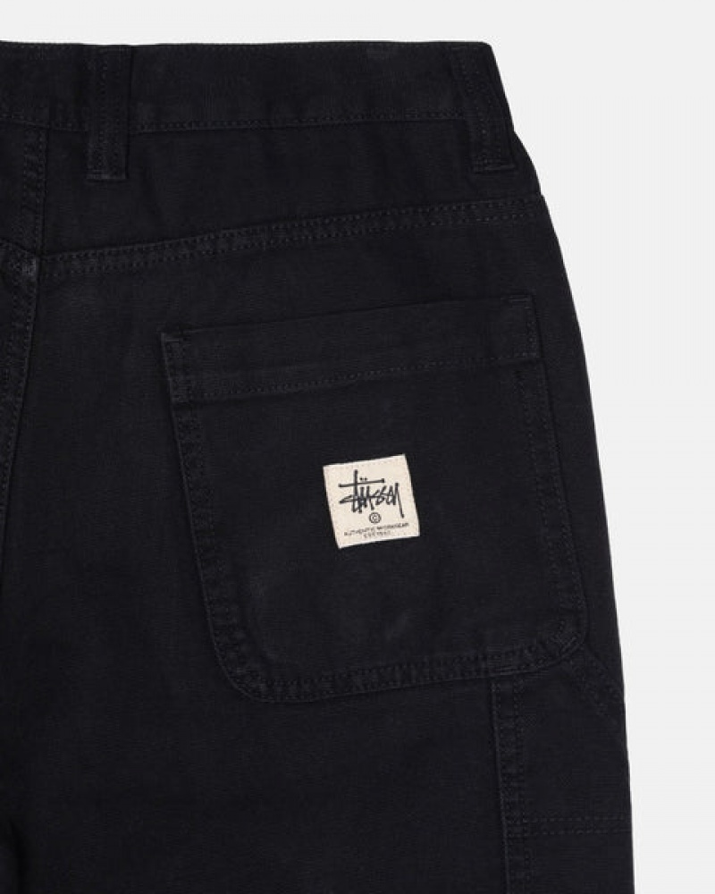 Calças Stussy Trabalho Pant Lona Feminino Pretas Portugal | VYD-9809