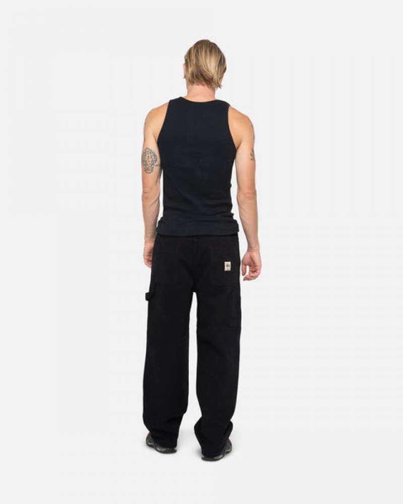 Calças Stussy Trabalho Pant Lona Feminino Pretas Portugal | VYD-9809