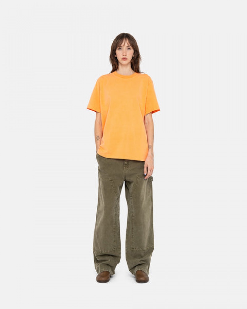 Calças Stussy Trabalho Pant Lona Feminino Verde Oliva Portugal | FDT-4707