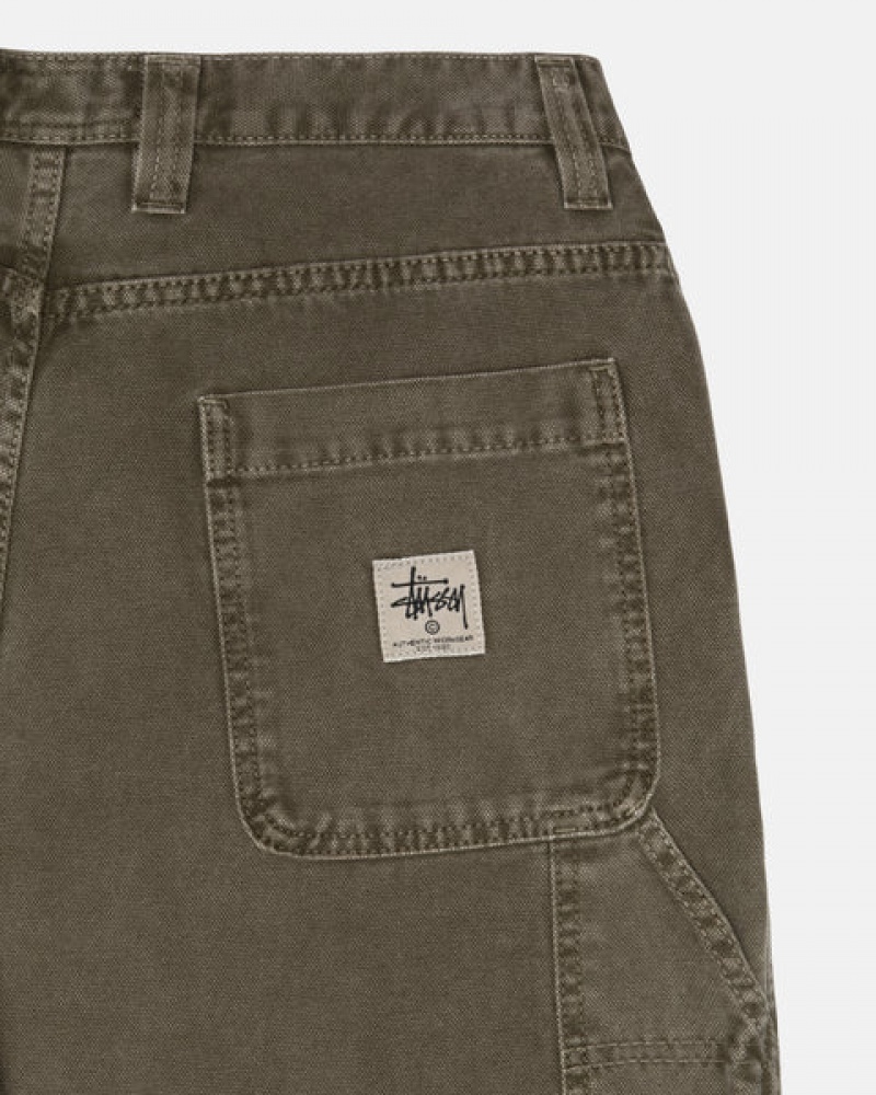 Calças Stussy Trabalho Pant Lona Masculino Verde Oliva Portugal | ALP-1940