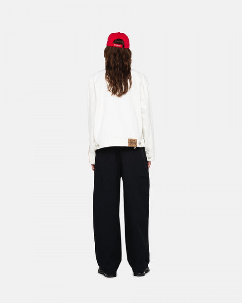 Calças Stussy Workgear Trouser Twill Feminino Pretas Portugal | FPL-4765