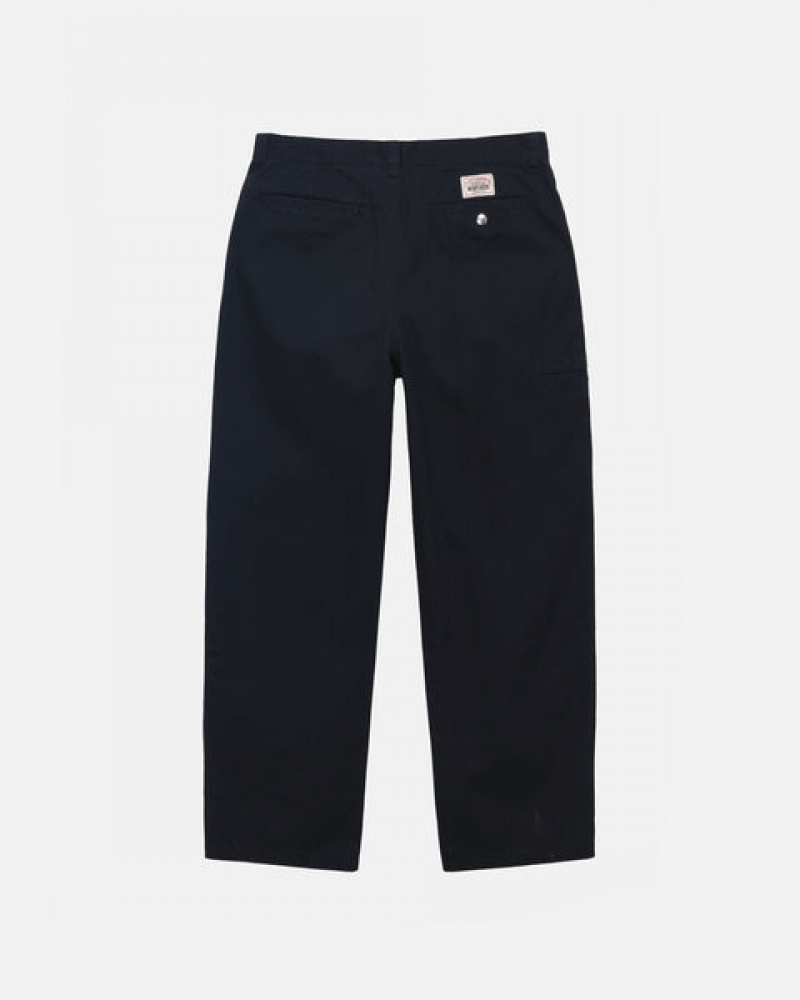 Calças Stussy Workgear Trouser Twill Feminino Pretas Portugal | FPL-4765