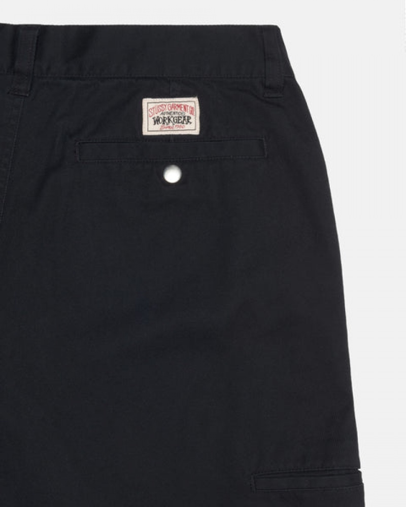 Calças Stussy Workgear Trouser Twill Feminino Pretas Portugal | FPL-4765