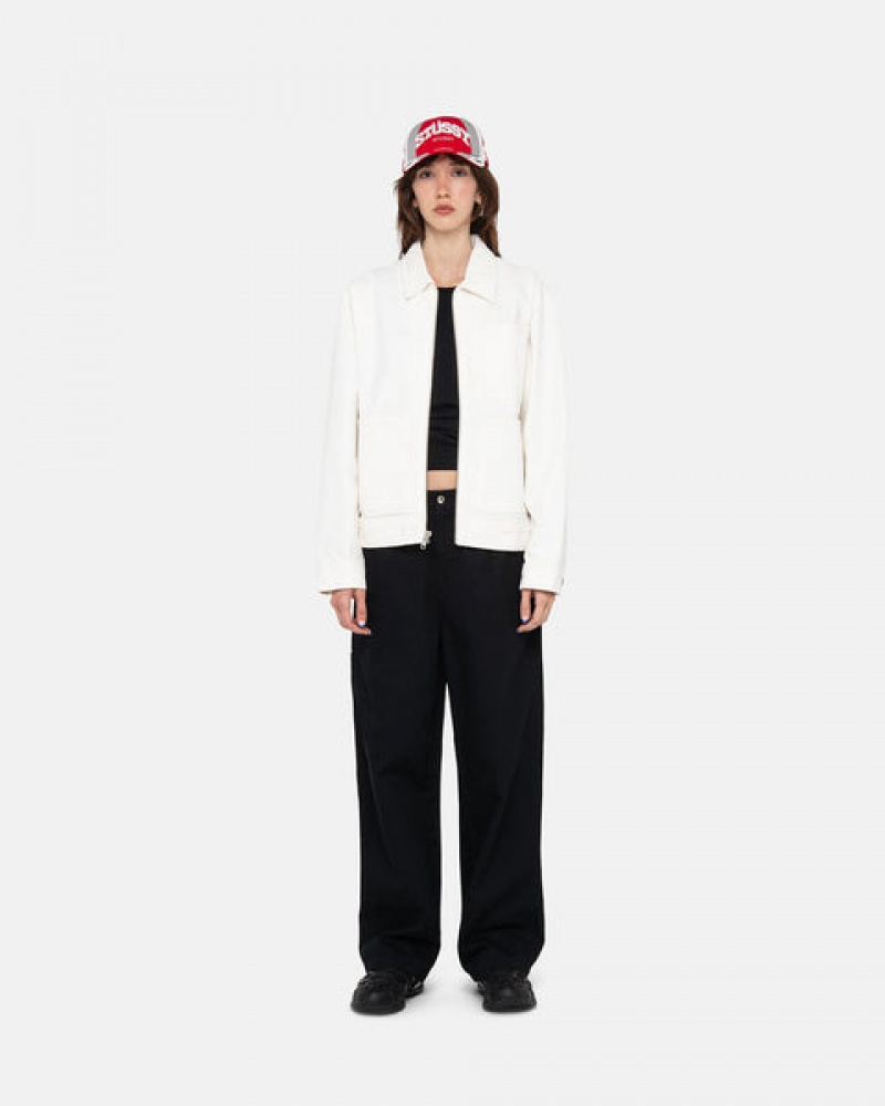 Calças Stussy Workgear Trouser Twill Feminino Pretas Portugal | FPL-4765