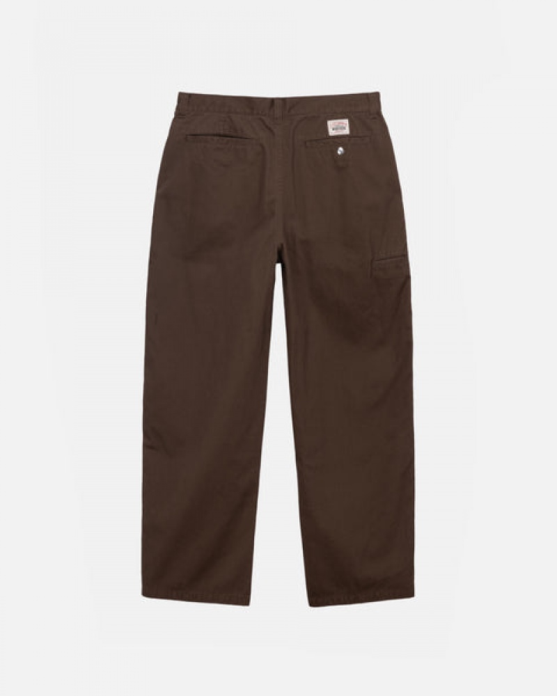 Calças Stussy Workgear Trouser Twill Feminino Marrom Portugal | AFA-1702