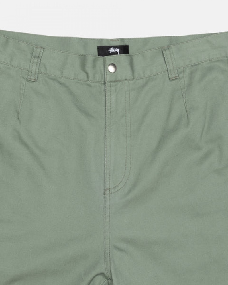 Calças Stussy Workgear Trouser Twill Feminino Verdes Portugal | DOM-7794