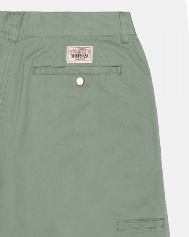 Calças Stussy Workgear Trouser Twill Feminino Verdes Portugal | DOM-7794