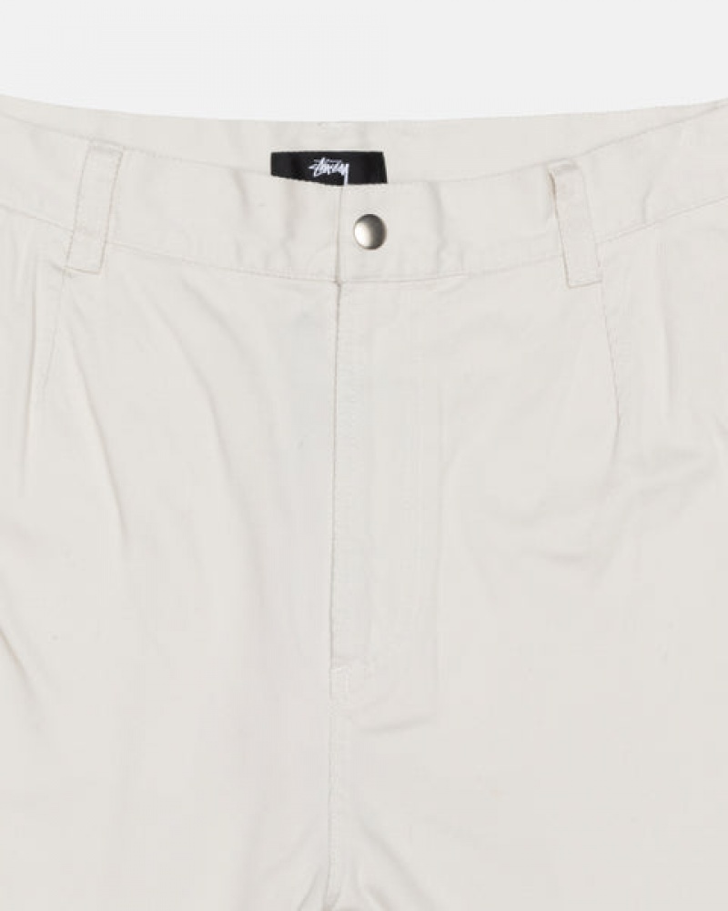 Calças Stussy Workgear Trouser Twill Feminino Branco Portugal | OXA-7635