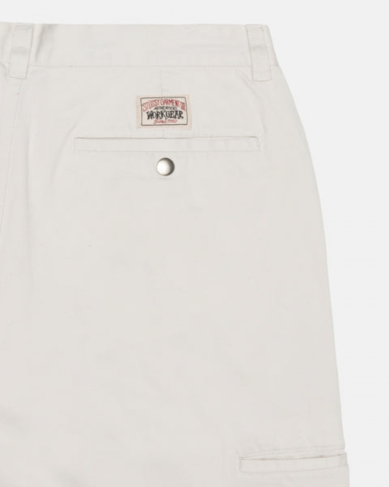 Calças Stussy Workgear Trouser Twill Feminino Branco Portugal | OXA-7635