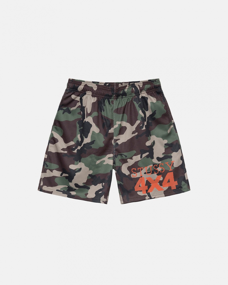 Calção Stussy 4X4 Mesh Curta Feminino Camufladas Portugal | RZD-7818