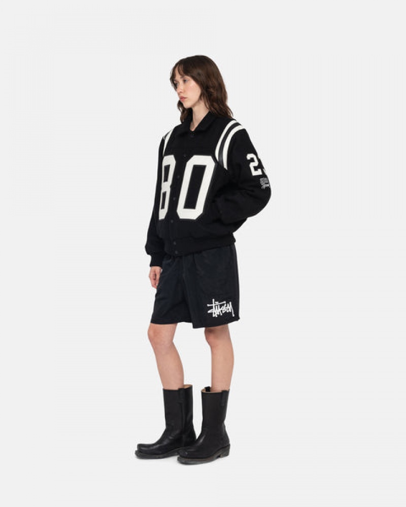 Calção Stussy Agua Curta Big Basic Feminino Pretas Portugal | RPC-5733