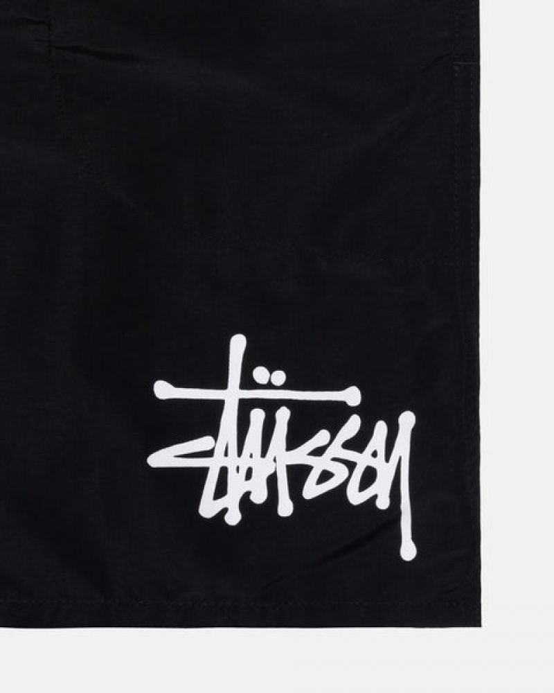 Calção Stussy Agua Curta Big Basic Feminino Pretas Portugal | RPC-5733