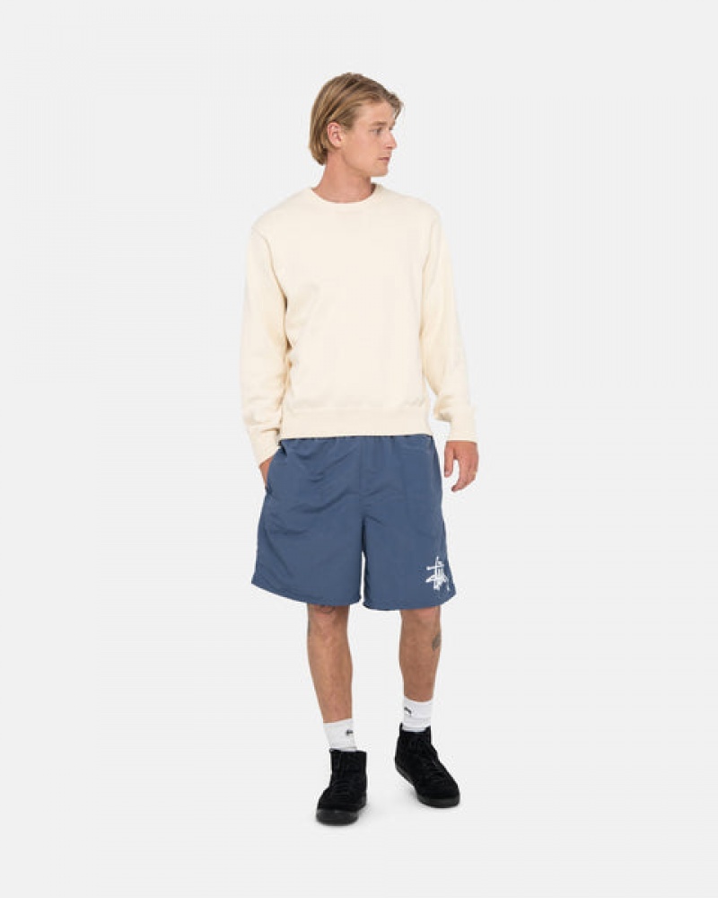 Calção Stussy Agua Curta Big Basic Feminino Azul Marinho Portugal | QEI-9169