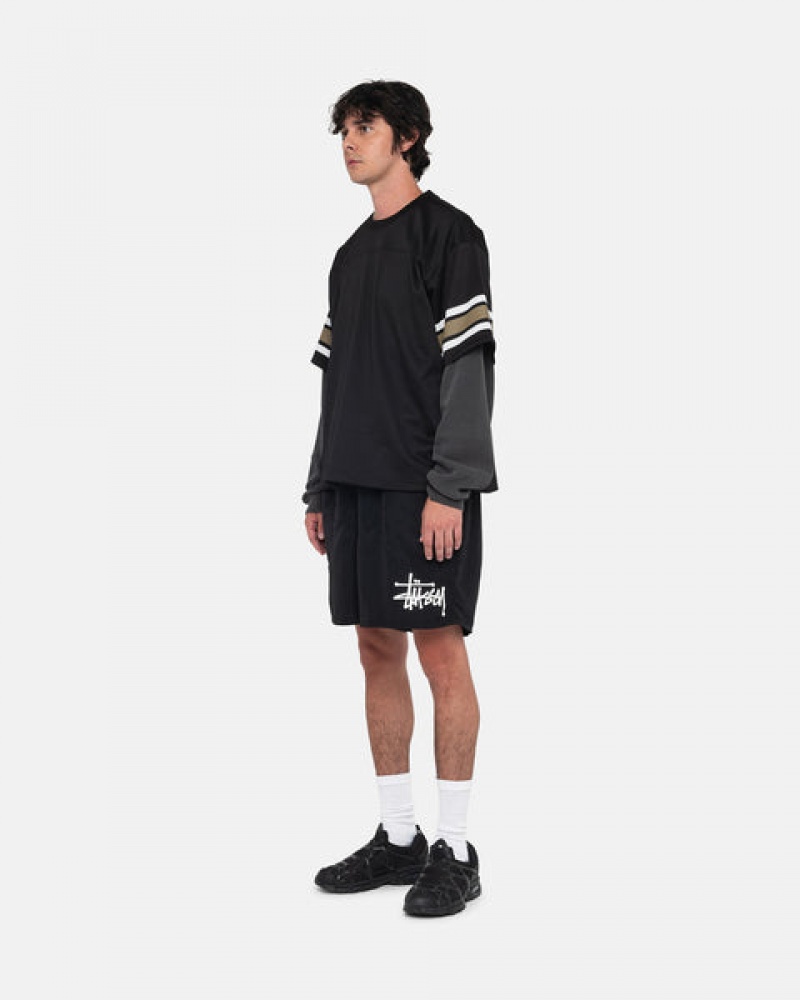 Calção Stussy Agua Curta Big Basic Masculino Pretas Portugal | JVG-0774