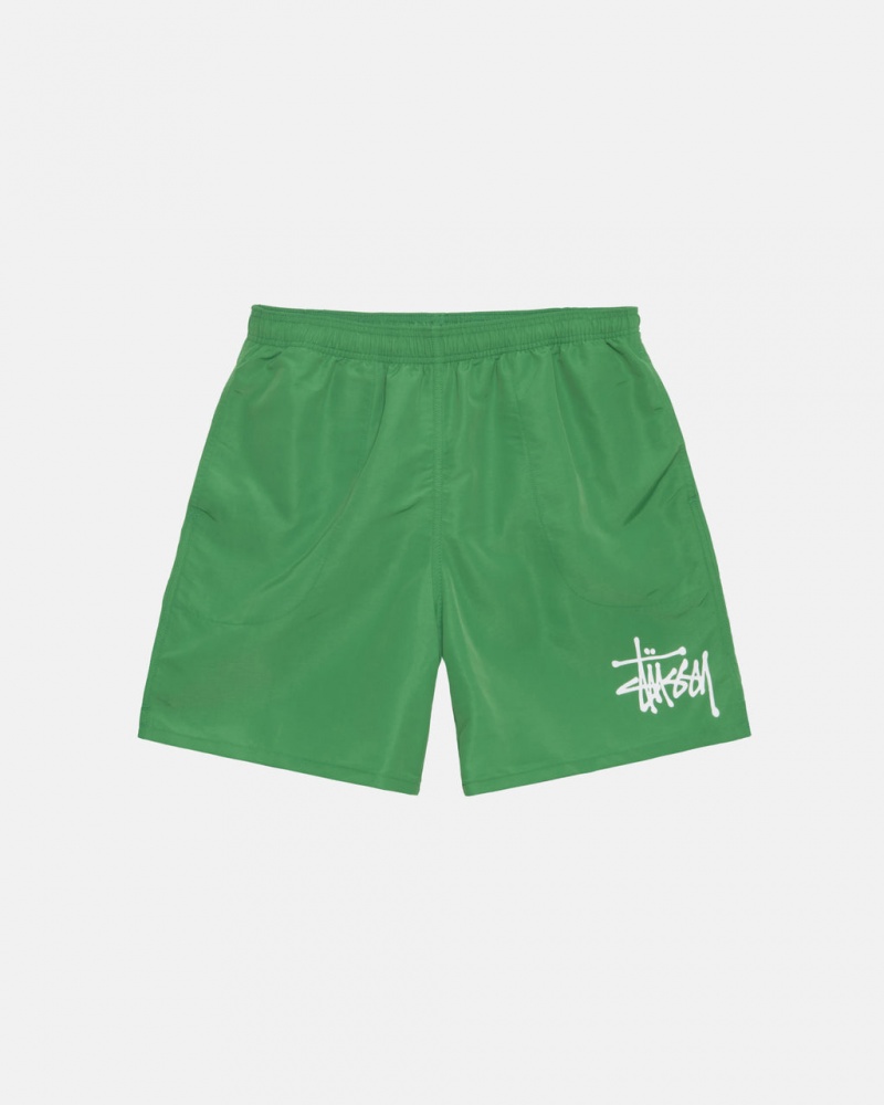 Calção Stussy Agua Curta Big Basic Masculino Verdes Portugal | VWA-7296