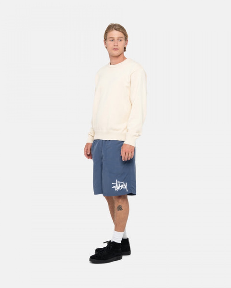 Calção Stussy Agua Curta Big Basic Masculino Azul Marinho Portugal | SAZ-7681