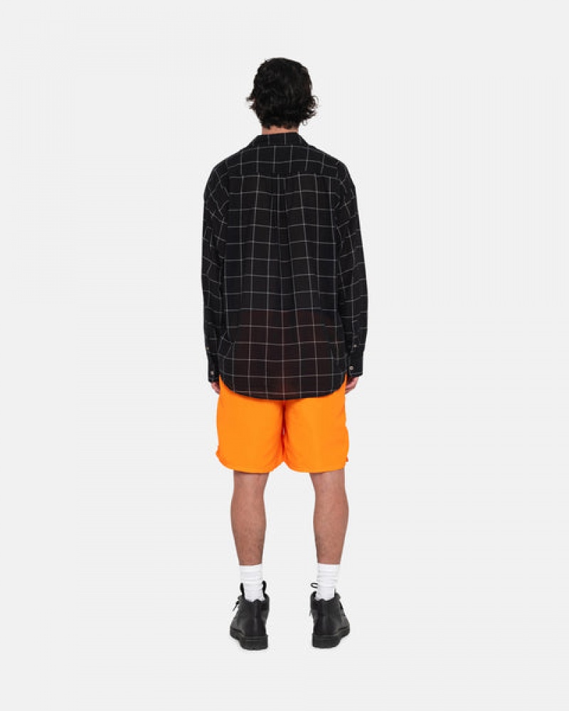 Calção Stussy Agua Curta Big Basic Masculino Laranja Portugal | LIN-1240