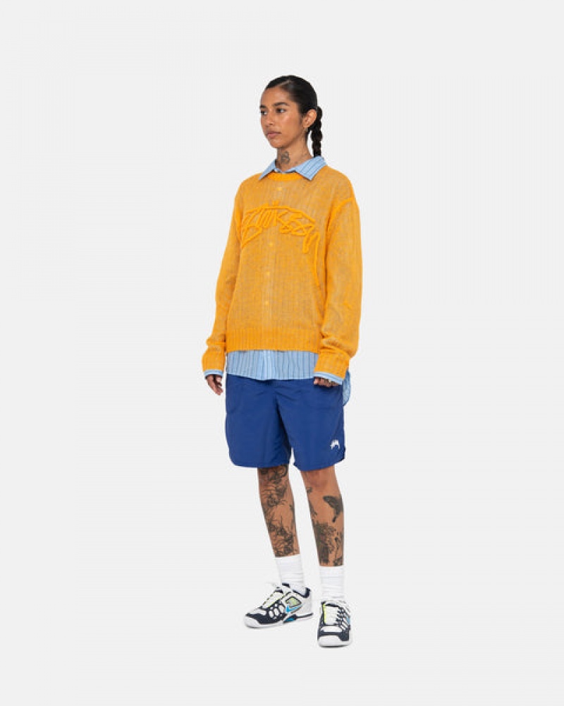 Calção Stussy Agua Curta Stock Feminino Azuis Portugal | BUW-7942