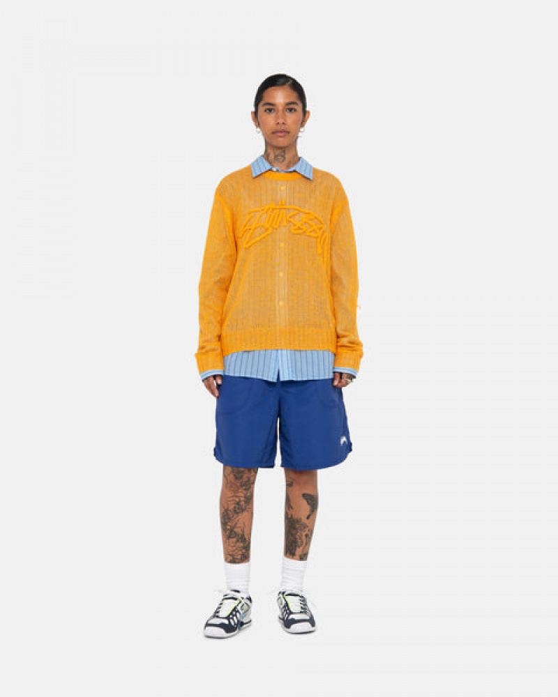 Calção Stussy Agua Curta Stock Feminino Azuis Portugal | BUW-7942